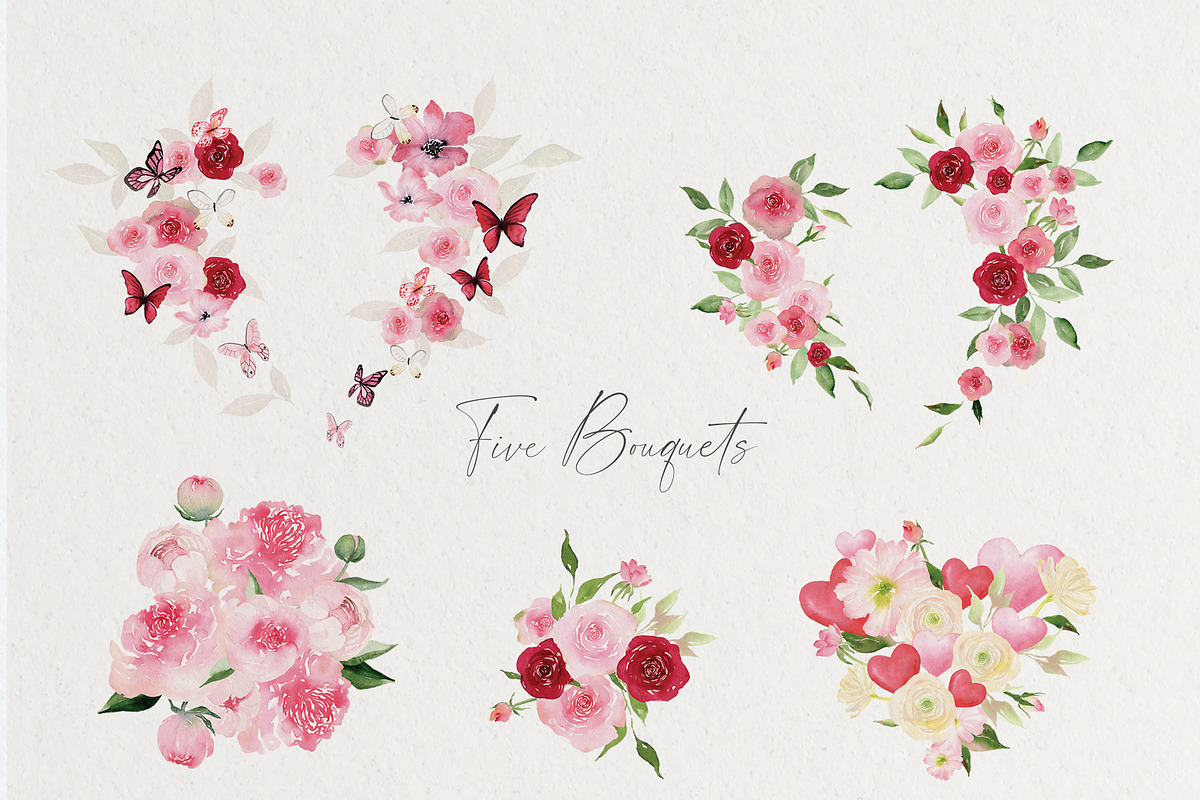 Watercolor flower - Lovely Valentine, an Illustration by Beigetime (Photo 4 of 8)