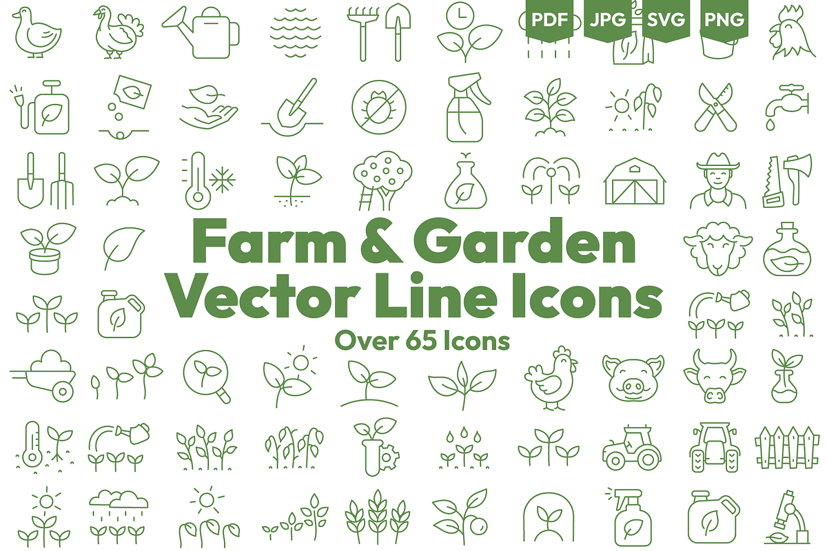 Agriculture & Farming Line Icons Set, an Outline Icon by Ilia Design (Photo 1 of 10)