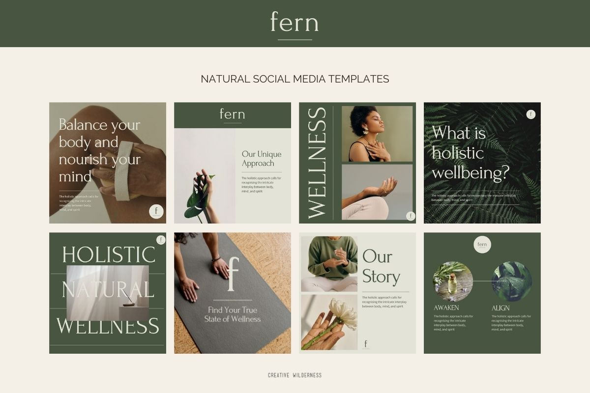 Holistic Wellness Social Templates, a Social Media Template by CreativeWilderness (Photo 8 of 13)