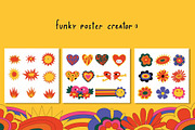 Psychedelic funky hippie stickers, an Illustration by okchizh (Thumbnail 6 of 9)