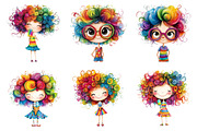 Watercolor quirky summer girl clipar, an Illustration by SinaCreation (Thumbnail 2 of 11)