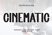Cinematic | Script Font, a Script Font by Scratchones (Thumbnail 1 of 8)