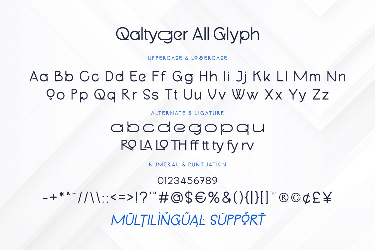 Qaltyger - Modern Logo Font, a Sans Serif Font by trabaskriya (Photo 7 of 7)