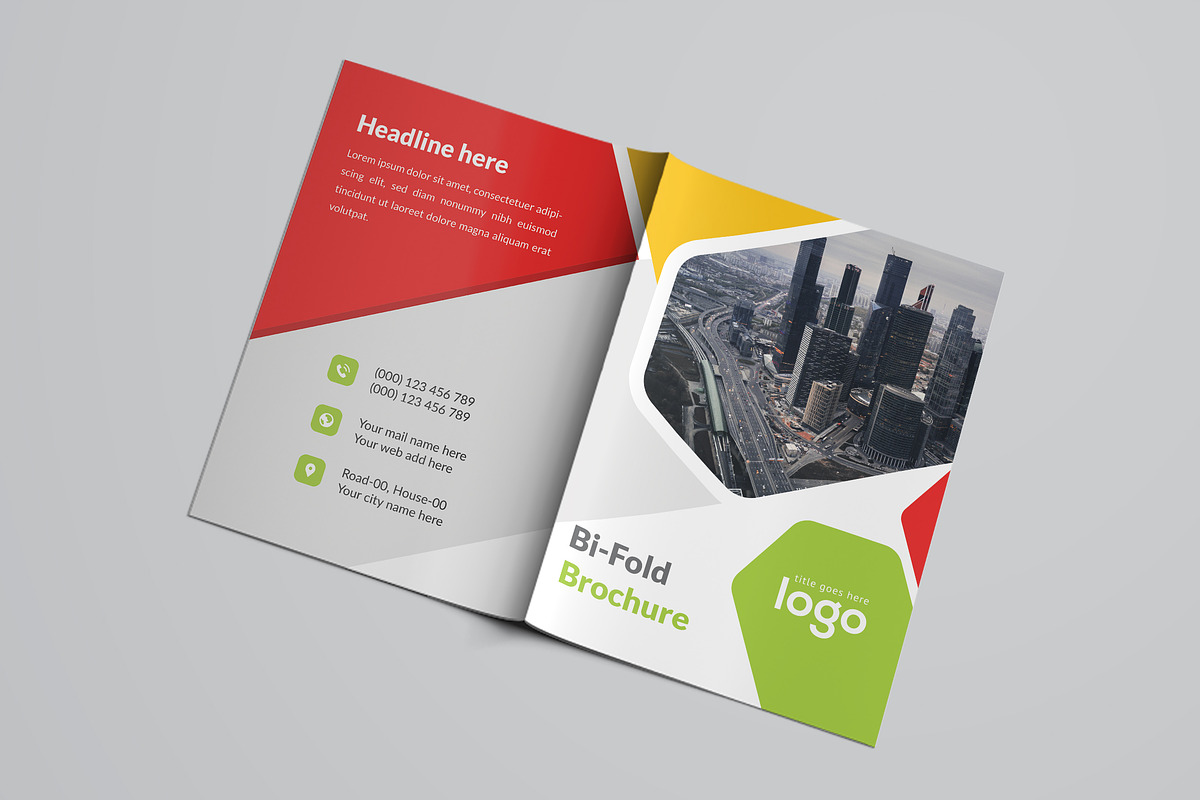 Colorful Business Bifold Brochure, a Brochure Template by ZAAS (Photo 6 of 8)