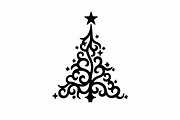 Elegant Christmas Tree Silhouette Se, an Illustration by balal (Thumbnail 17 of 21)