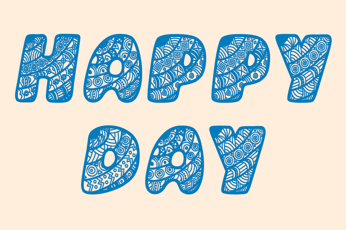 Font of curly letters. preview 3