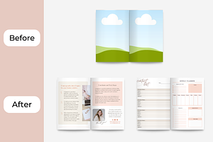 Magazine Book Mockups 5.5x8.5 Canva