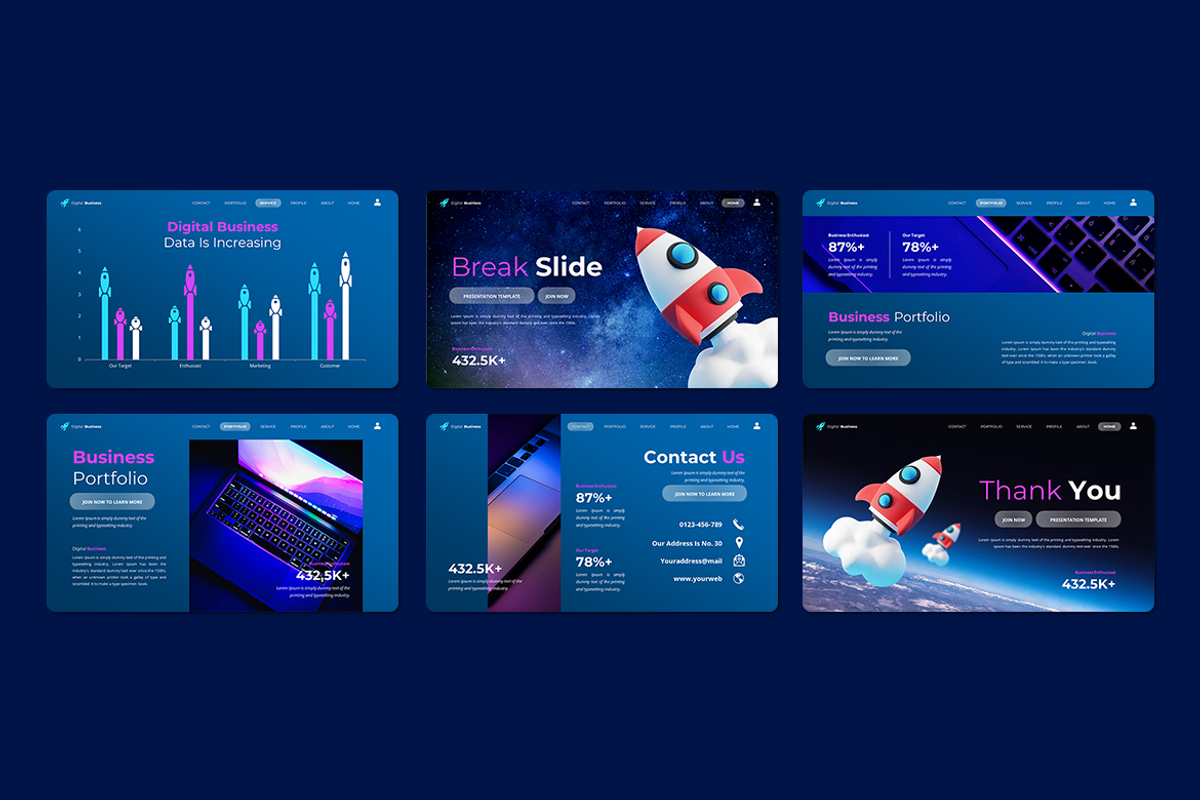Digital Business - Keynote Template, a Presentation Template by Iqsiart Studio (Photo 3 of 3)