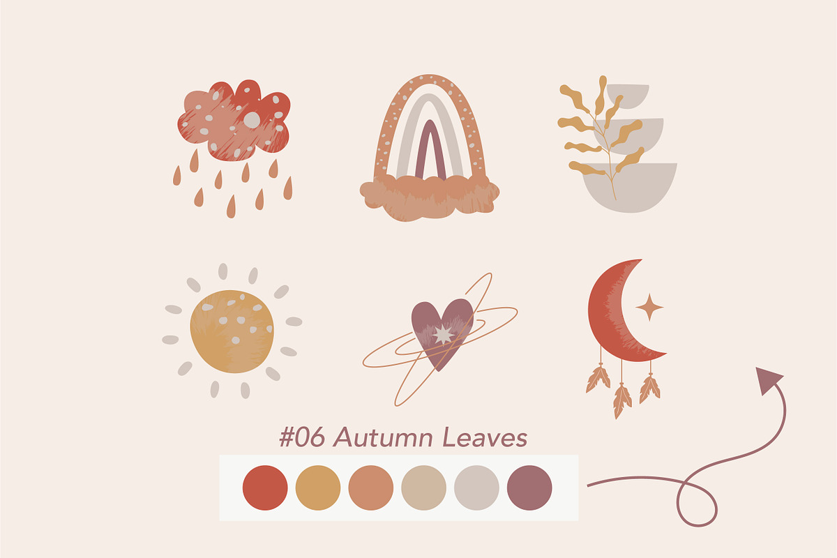 25 Boho Color Palettes, a Palette Add-On by Ellen Carty Design (Photo 8 of 10)