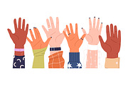 People raising hands up banner, a Person Illustration by PaperTrident (Thumbnail 4 of 4)