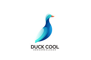 Duck Logo Premium Gradient Colorful