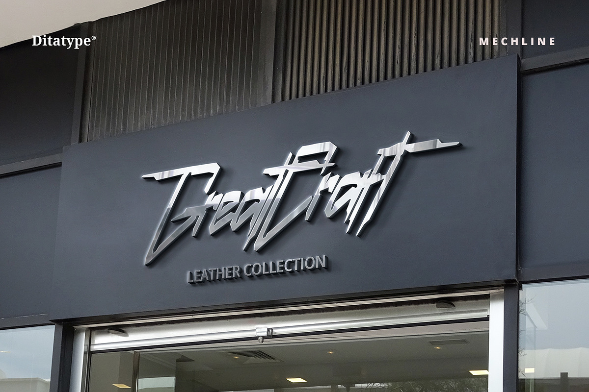 Mechline, a Script Font by Ditatype (Photo 2 of 11)