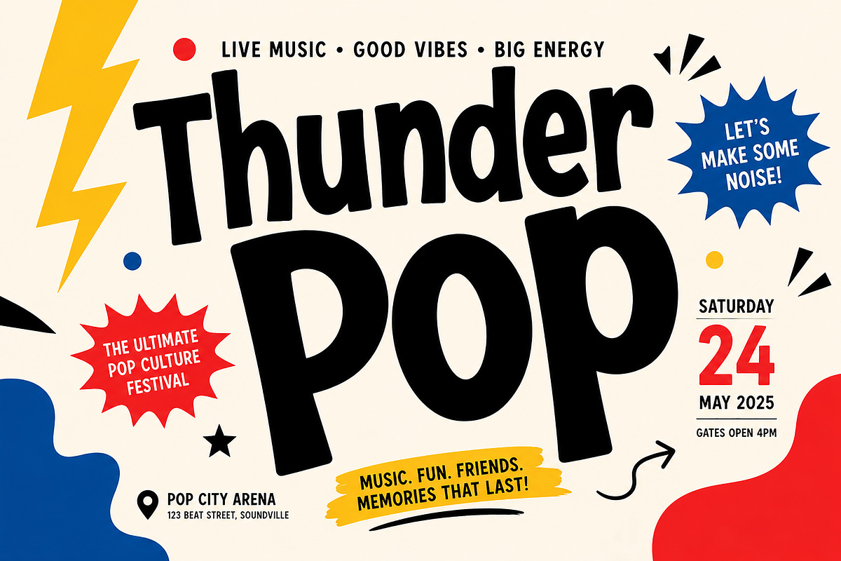 Thunder Pop – Bold Playful Font, a Slab Serif Font by Wow Magic (Photo 1 of 4)