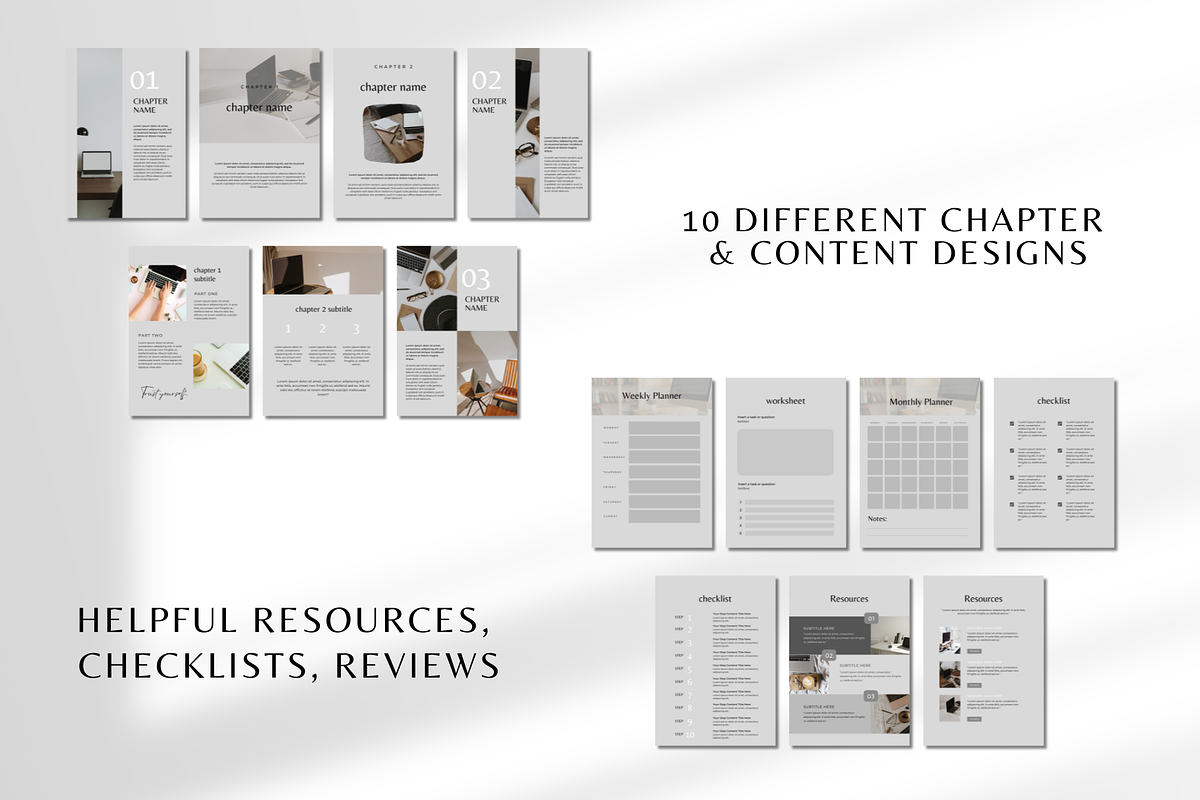 50 page workbook template, a Social Media Template by SociallyyCreative (Photo 5 of 10)