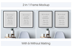 4:5 Ratio (2in1) Double Black Frames