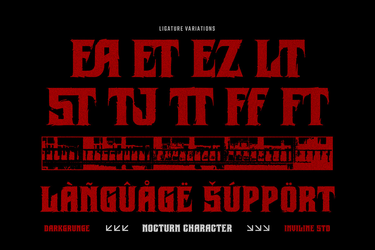 Nocturn - Display Grunge Font, a Handwritten Font by Inviline.co (Photo 12 of 15)