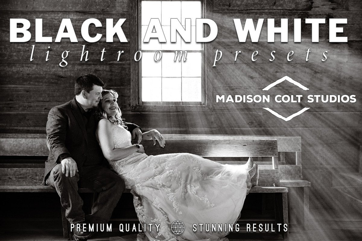 Black and White Lightroom Presets, an Action Add-On by Madison Colt Studios (Photo 1 of 15)