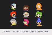 Playful Cartoon Faces, an Object Graphic by Bewalrus Studio (Thumbnail 2 of 4)