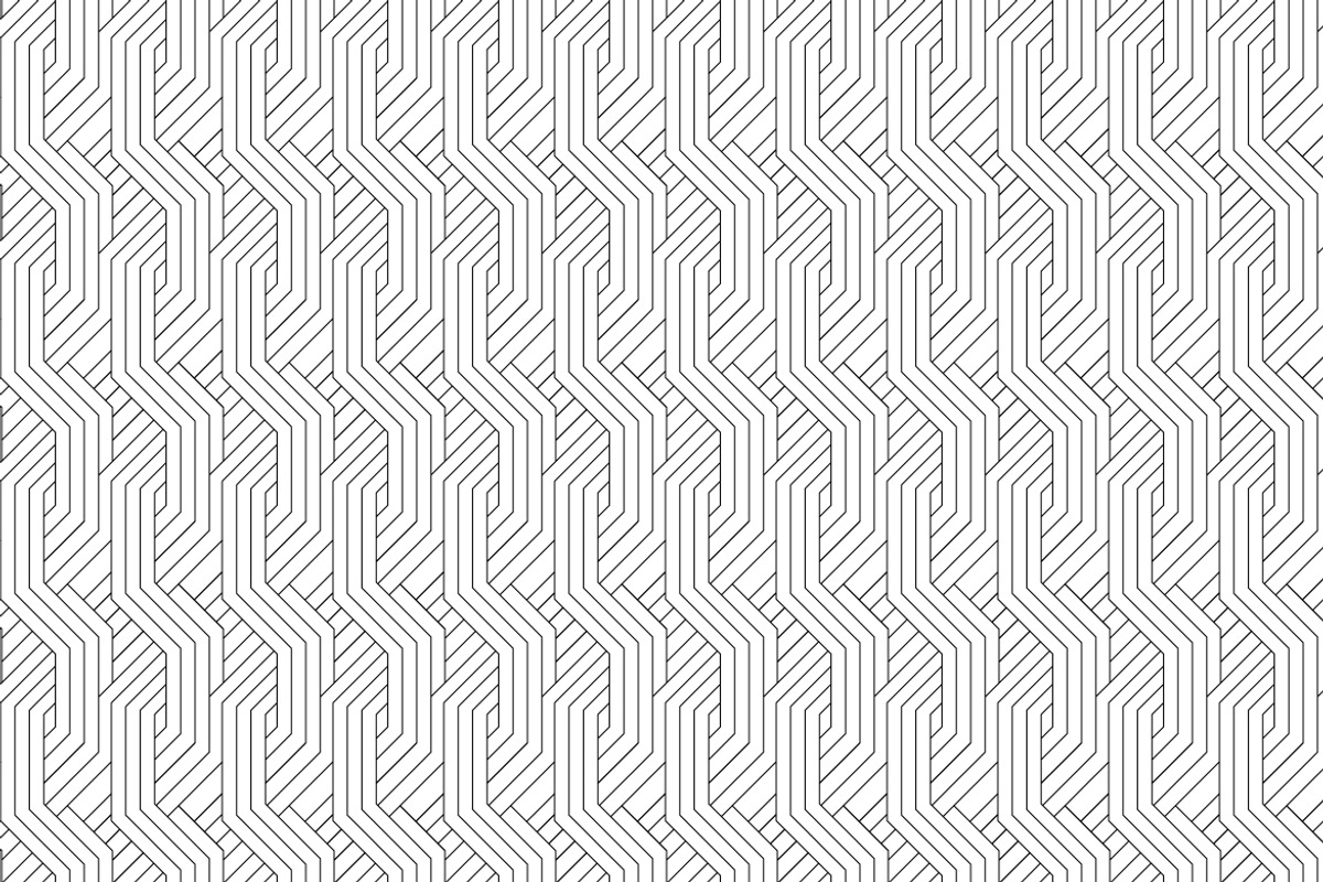 Abstract Geometric Wavy Pattern, a Pattern Graphic by Mightyfire