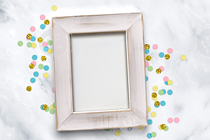 Confetti Frame Party Styled Mockup, a Print Template by Garlic Friday Design