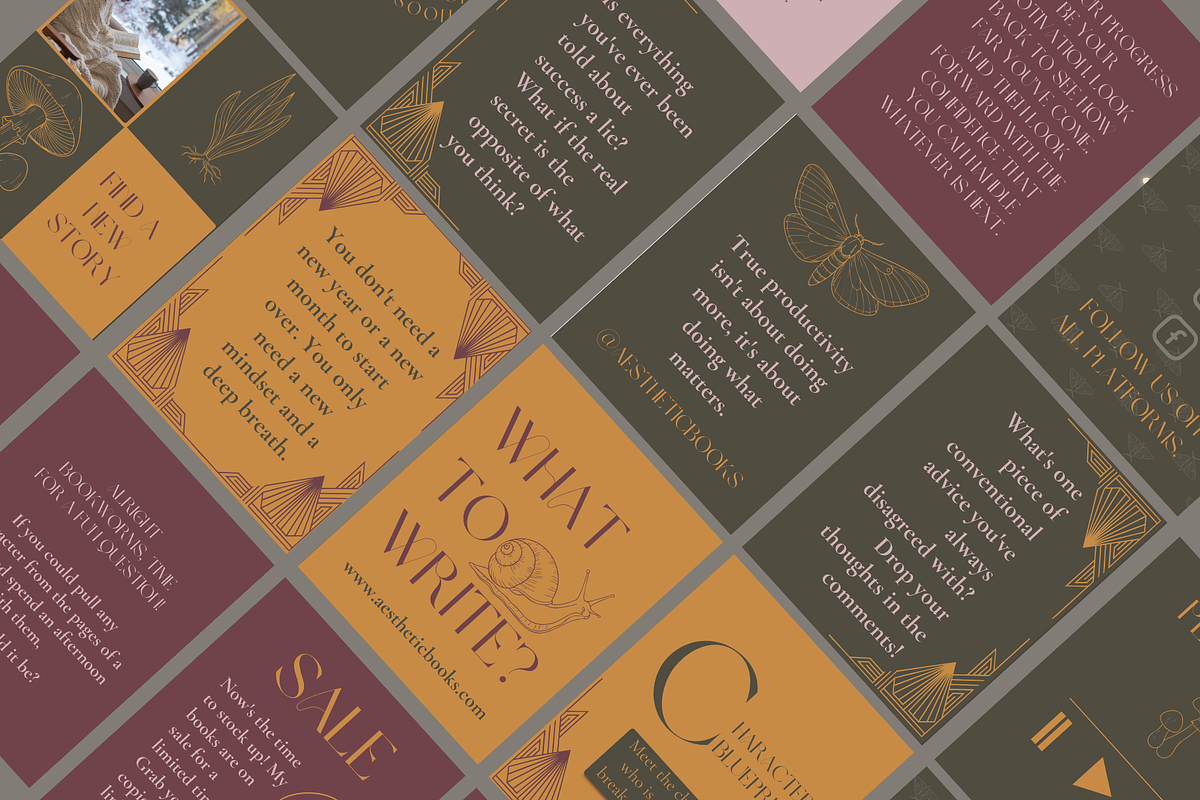Moody Bookstagram Templates preview 5