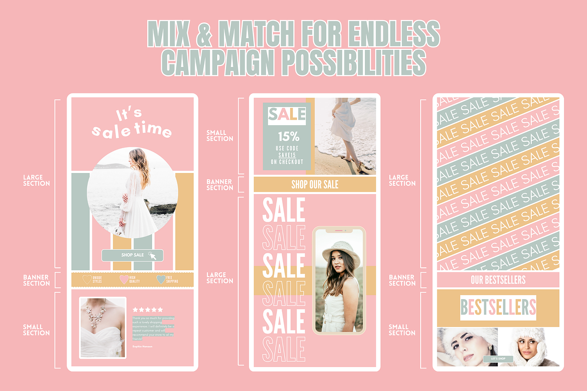 Pastel Email Templates, an Email Template by SunshineStudioBoutique (Photo 7 of 9)