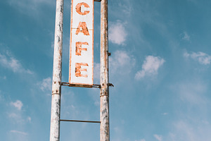 Cafe containing cafe, food, and old sign