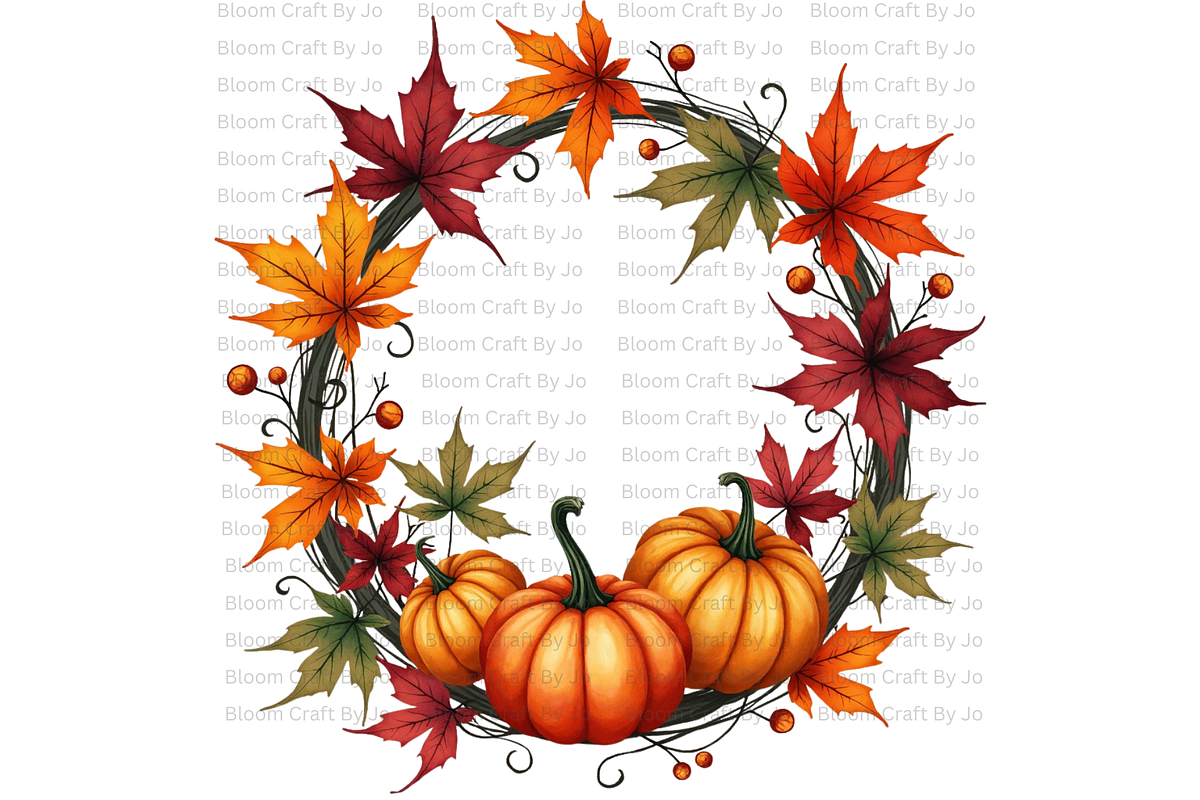 Pumpkin Wreaths and Frames, a Decorative Illustration by Bloom Craft Creations (Photo 12 of 12)