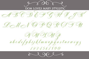 Sale-Dom Loves Mary Stylistic Font