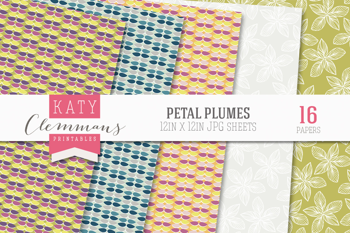 Petal Plumes paper pack preview 3