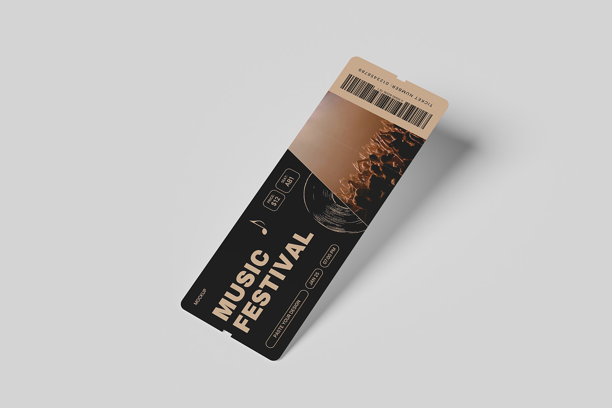 TICKET MOCKUP, a Print Template by kebunmockup (Photo 3 of 5)