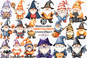 Watercolor Kawaii Halloween Gnome, an Illustration by Canvas Craft (Thumbnail 1 of 7)