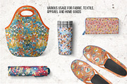 5 Vector floral grunge patterns, a Pattern Graphic by picsome.ca (Thumbnail 4 of 4)