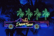 Night Light: The Neon Script Fonts, a Script Font by Wingsart Studio (Thumbnail 8 of 11)