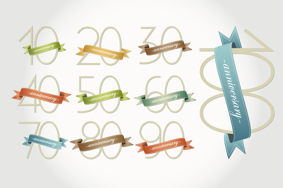 Anniversary, a Card Template by Vector Maker