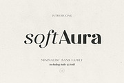 Soft Aura - Minimalist Sans Family, a Sans Serif Font by Sarid Ezra