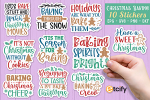 Christmas Baking Stickers Bundle SVG