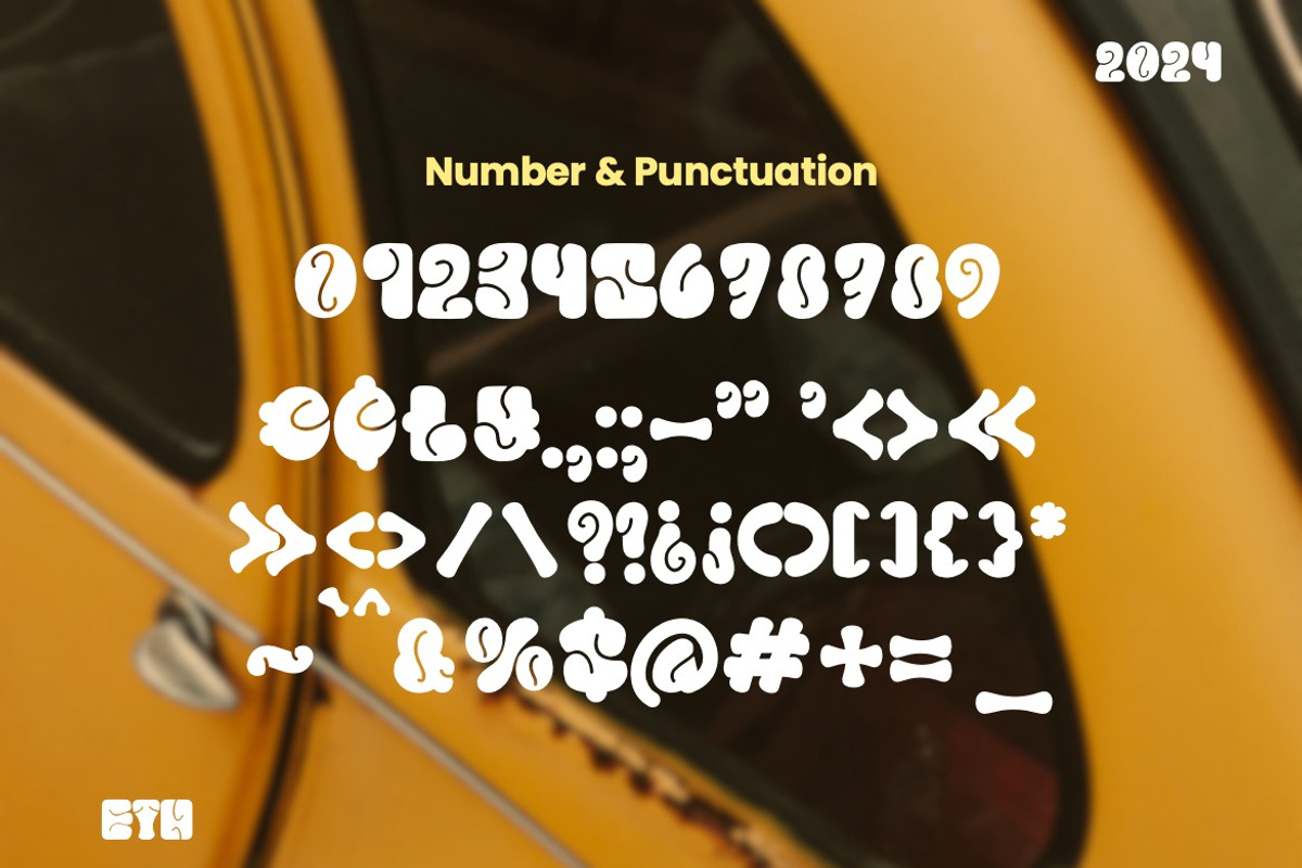 Retro Votre - Retro Playful Font, a Sans Serif Font by Dhabee (Photo 6 of 11)