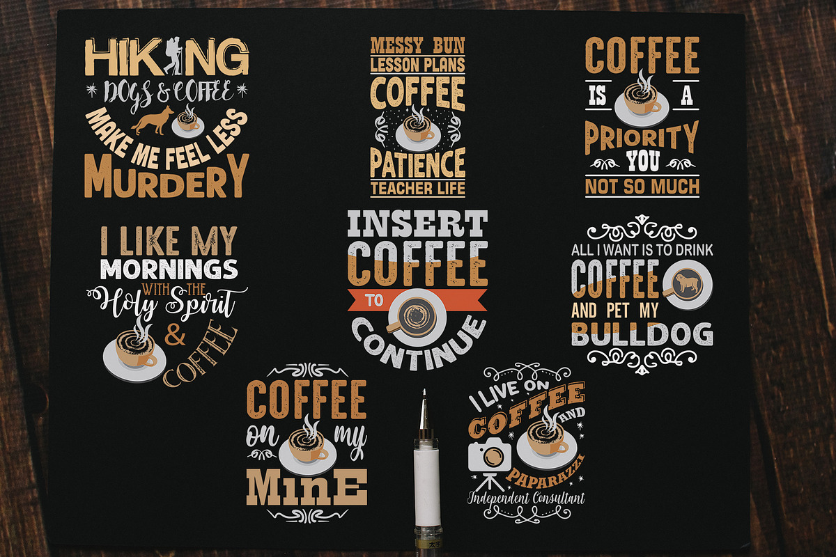 Coffee Quotes SVG Cricut Vol 7, a Decorative Illustration by Tosca Digital (Photo 5 of 5)