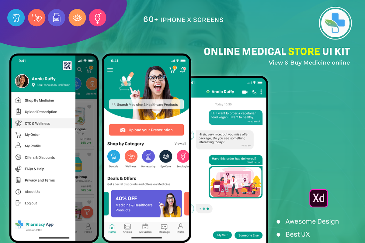 Medical Pharmacy App, a Websites & App Template by UX Design Master (Photo 8 of 15)