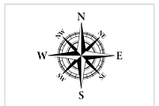 Stylish Compass Icon Set, a Decorative Illustration by CarWrap design (Thumbnail 2 of 3)