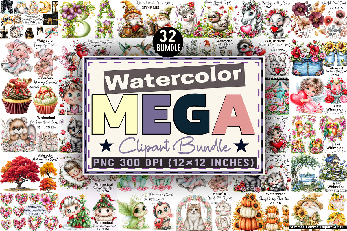 The Mega Sublimation Clipart Bundle, a Seasonal Illustration by SVGArt (Photo 2 of 2)