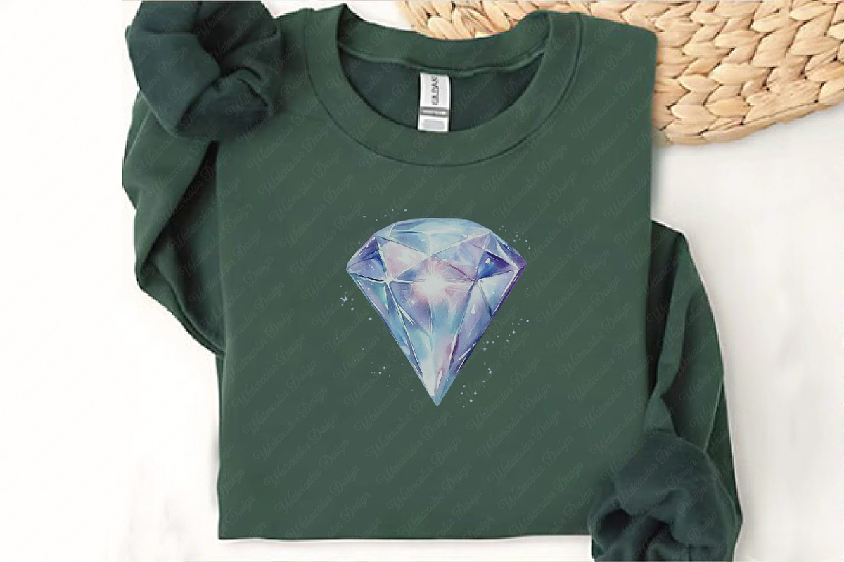 Luxury Diamond ClipArt, an Illustration by Watercolor design (Photo 11 of 12)