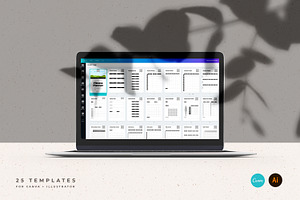 CANVA 25 Fitness Planner Templates