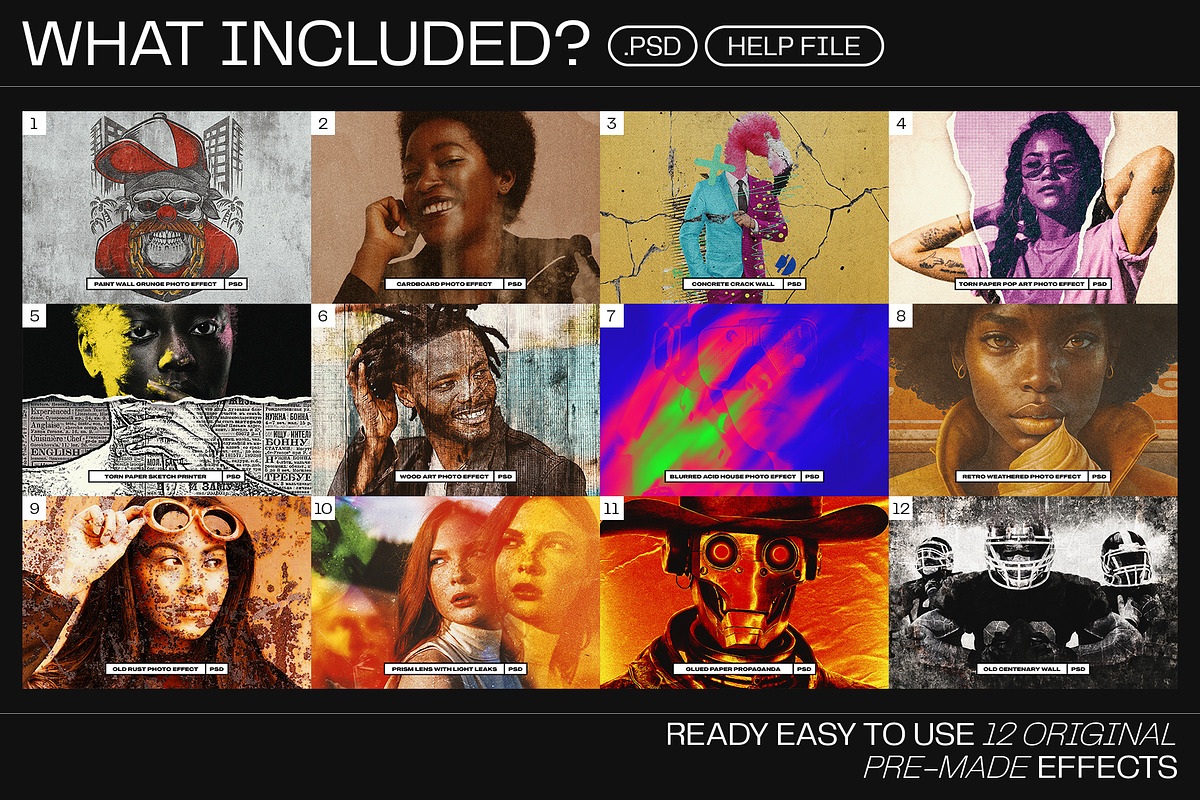 12 Photo Effect Templates, a Brushes & More by iDoodle Studio (Photo 2 of 6)