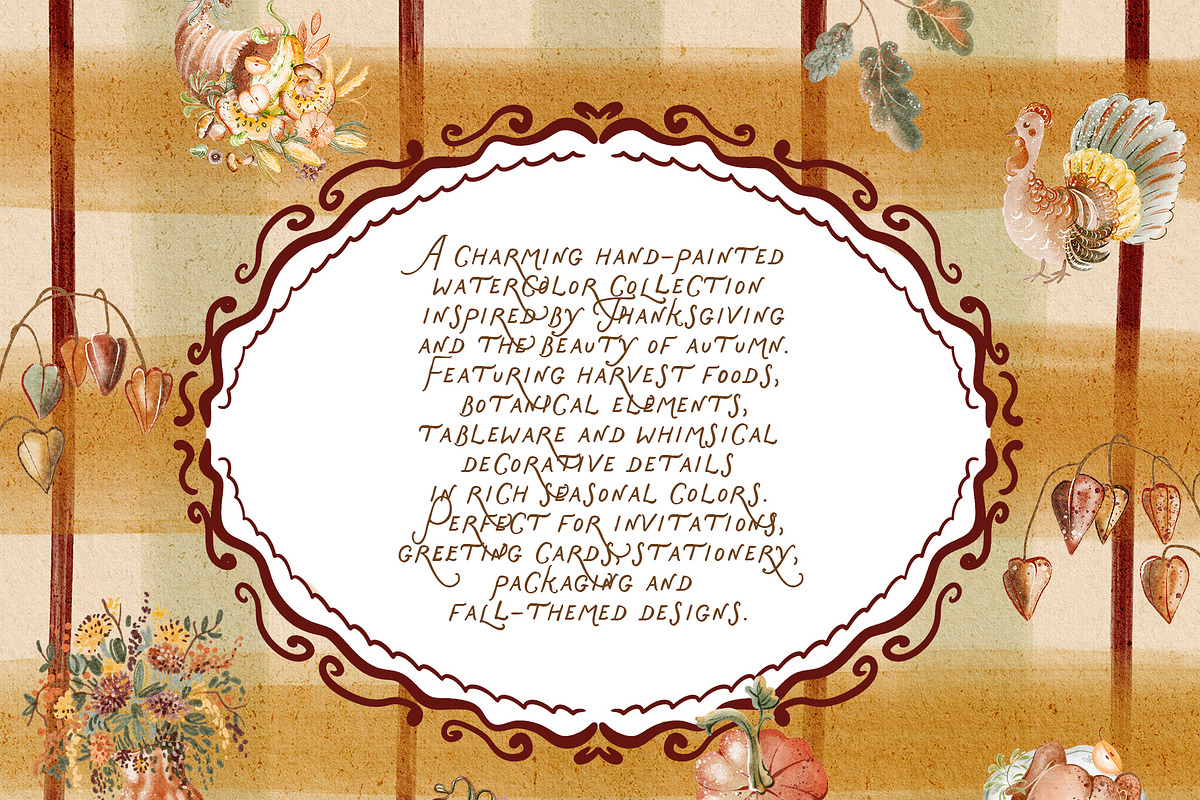 Thanksgiving Watercolor Collection, an Object Graphic by LenArt (Photo 3 of 14)