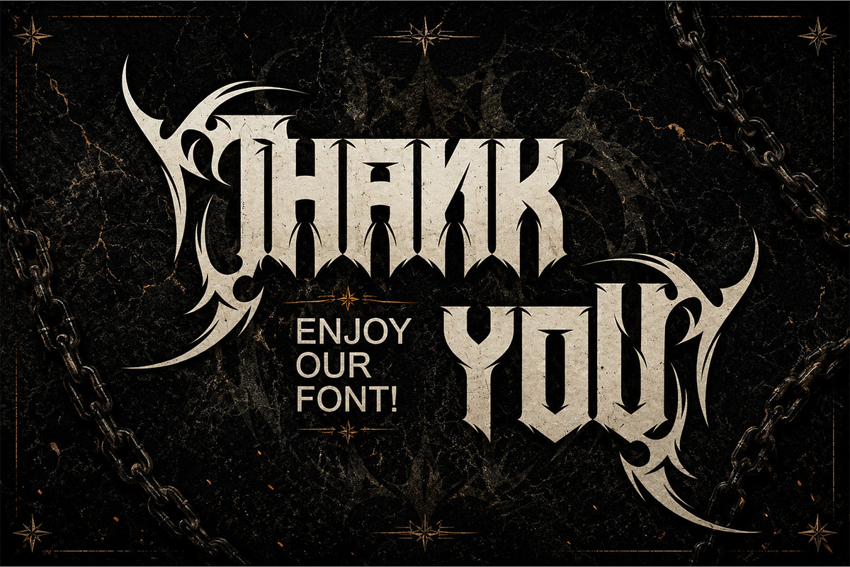 Istarot – Heavy Metal Typeface, a Blackletter Font by Letterara (Photo 15 of 15)
