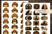 Vintage Halloween Printable Kit, a Seasonal Illustration by Print Haven Mochi Vintage (Thumbnail 5 of 8)
