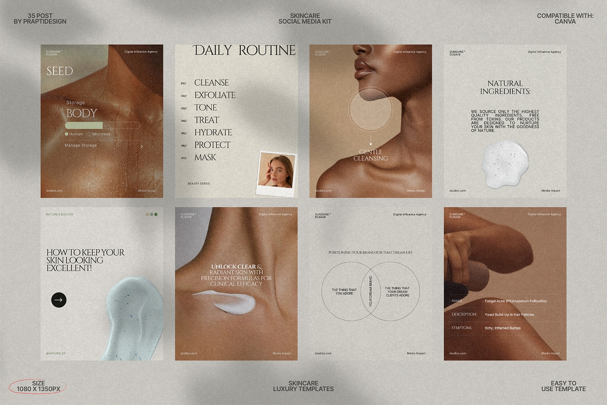Clean Skincare Post Templates preview 4