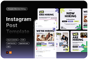 Purple We Are Hiring Instagram Post, a Social Media Template by Annora Studio (Thumbnail 1 of 3)